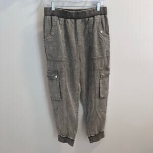 Anthropologie Green Cargo Joggers Size M